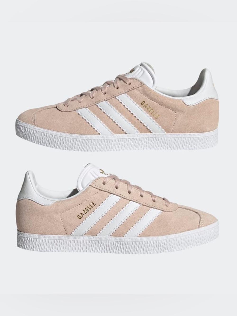 Adidas Gazelle J Pink Tint Suede Sneakers Junior 7Y NWT
